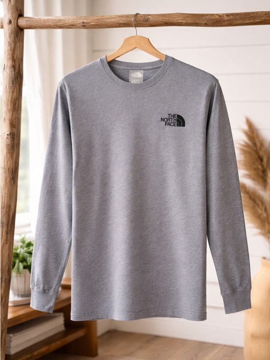 The North Face Other - The North Face Long Sleeve Shirt Gray Logo Tee Men’s Medium